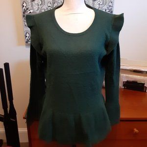 Beautiful QI Cashmere Sweater Hunter Green Size M